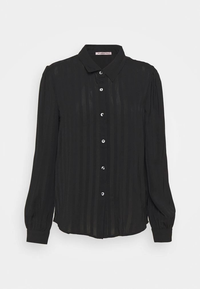 Chemise ANNA FIELD Anna Field Semi Sheer Blouse Noir Femme | FAP-1209322